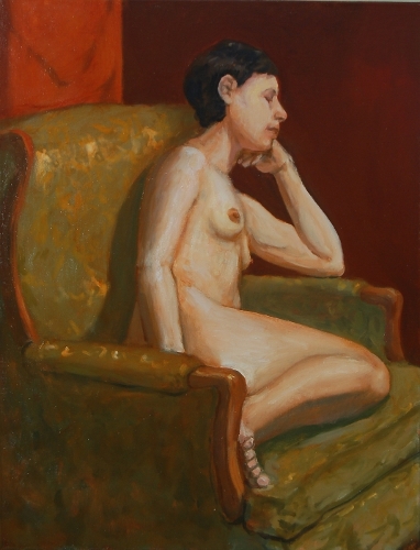 [Image: Repose, 2013, 28 x 24 inches, oil on linen]